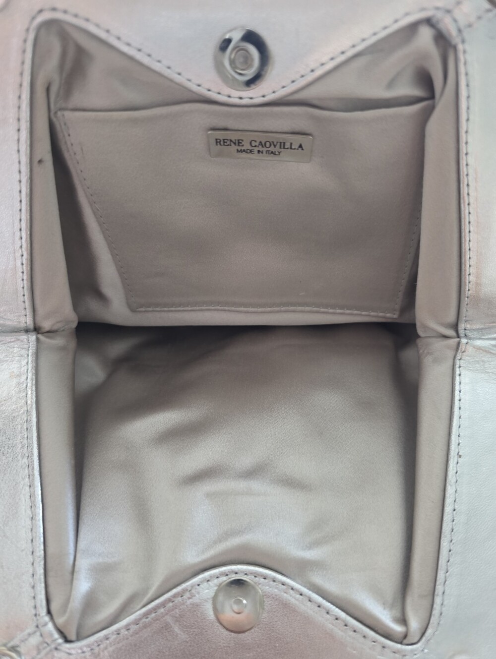René Caovilla Silver Crystal Fringe Jeweled Evening Bag - Picture 10 of 14